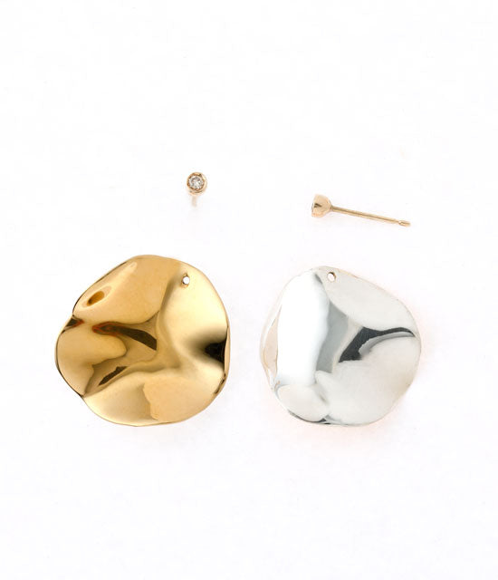 Flap (M) ピアス Gold×Silver | Lamie (ラミエ) Jewelry Accessory