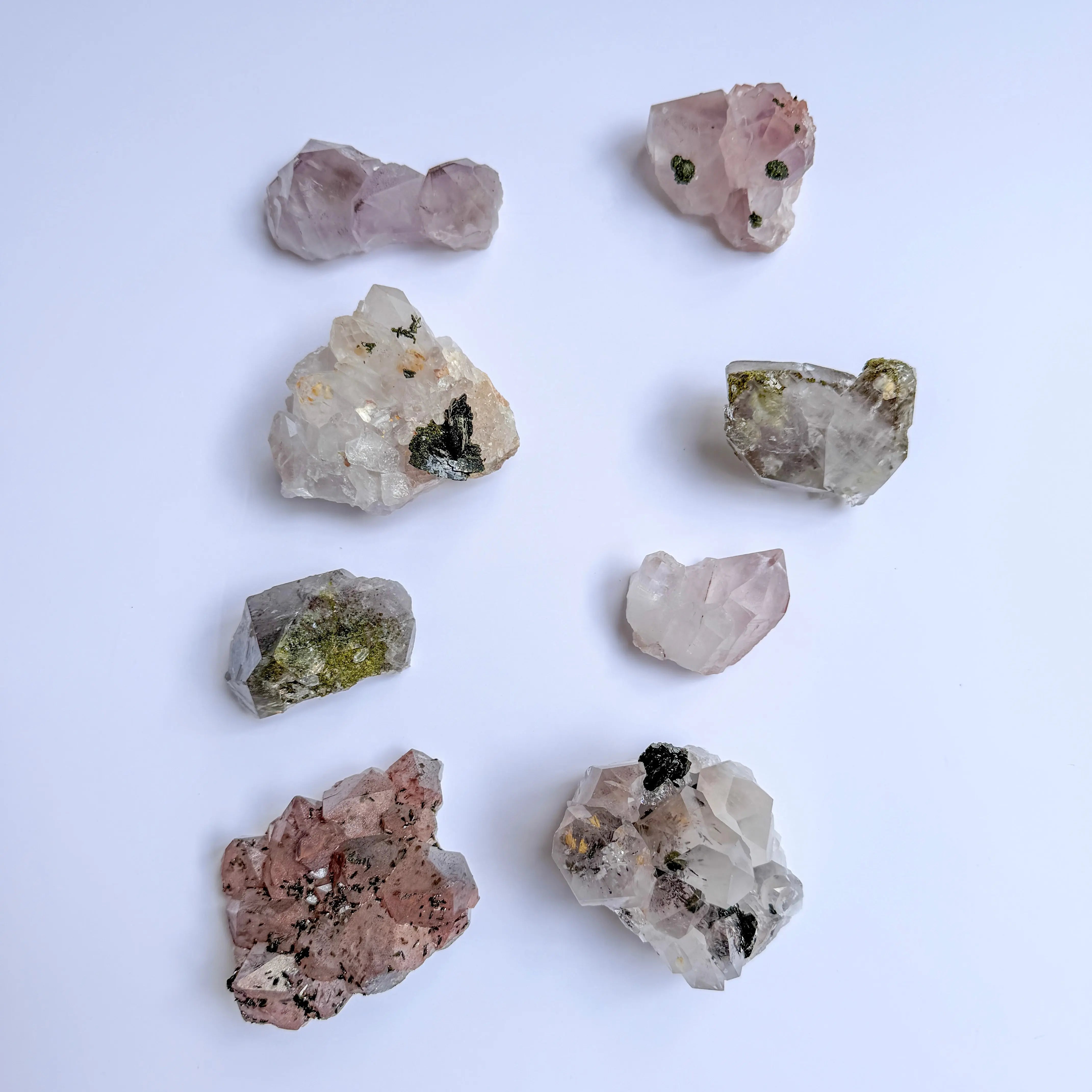 Etched Pink Garden Quartz from Sichuan with Hematite – LBV Crafts