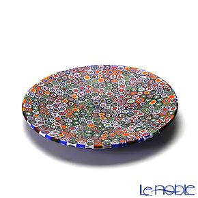 エルコーレモレッティ ミレフィオーリ フラットプレート 13cm ブラック