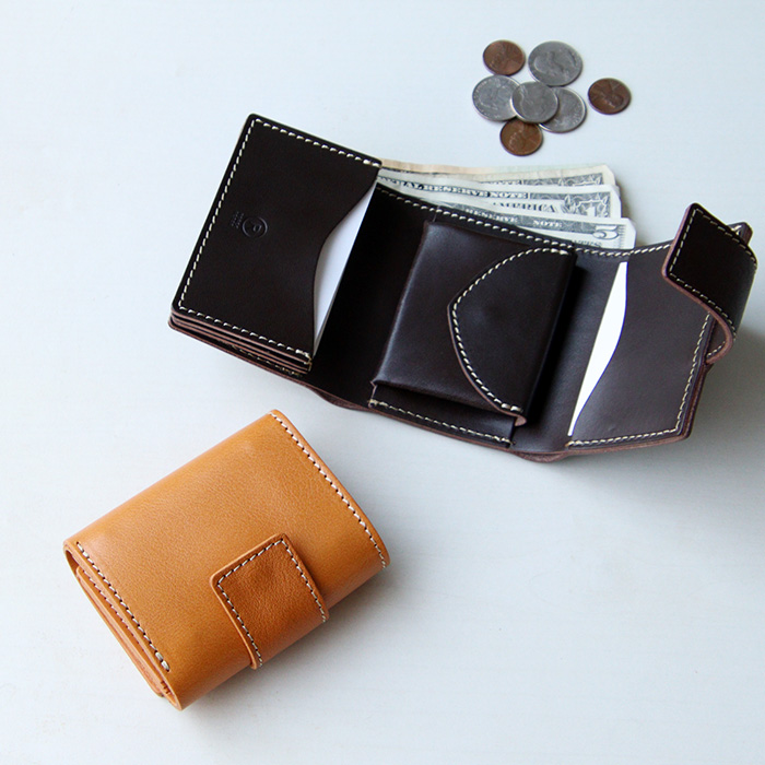 三つ折り財布[sokunou] ｜革鞄・革小物のPORCO ROSSO（ポルコロッソ）
