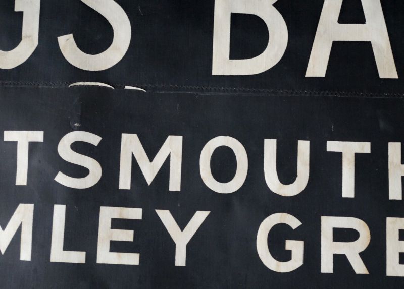 RARE】ENGLAND antique BUS ROLL SIGN 1960's アンティーク バスサイン