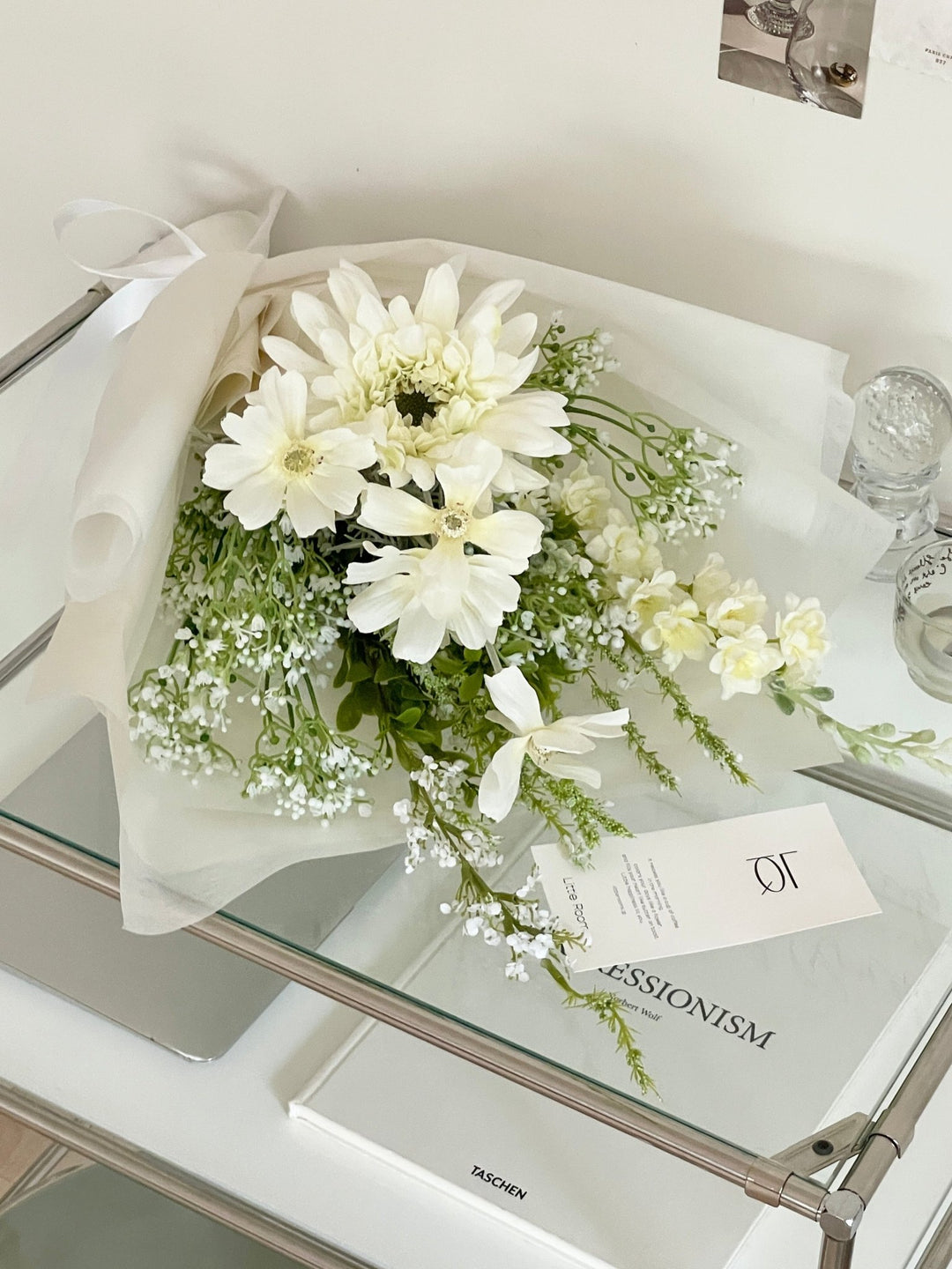 枯れないブーケ 6colors｜white おしゃれ かわいい 白 造花 ギフト