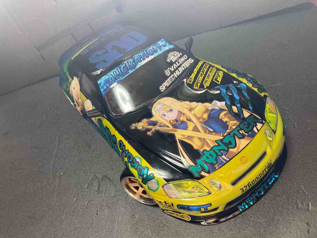 痛車 RCボディ ソードアートオンライン アリス仕様 hpi JZZ30ソアラ