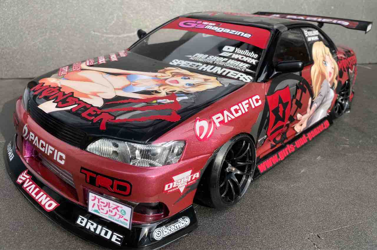 痛車 RCボディ ガールズ&パンツァー ケイ仕様 パンドラJZX90 マークⅡ