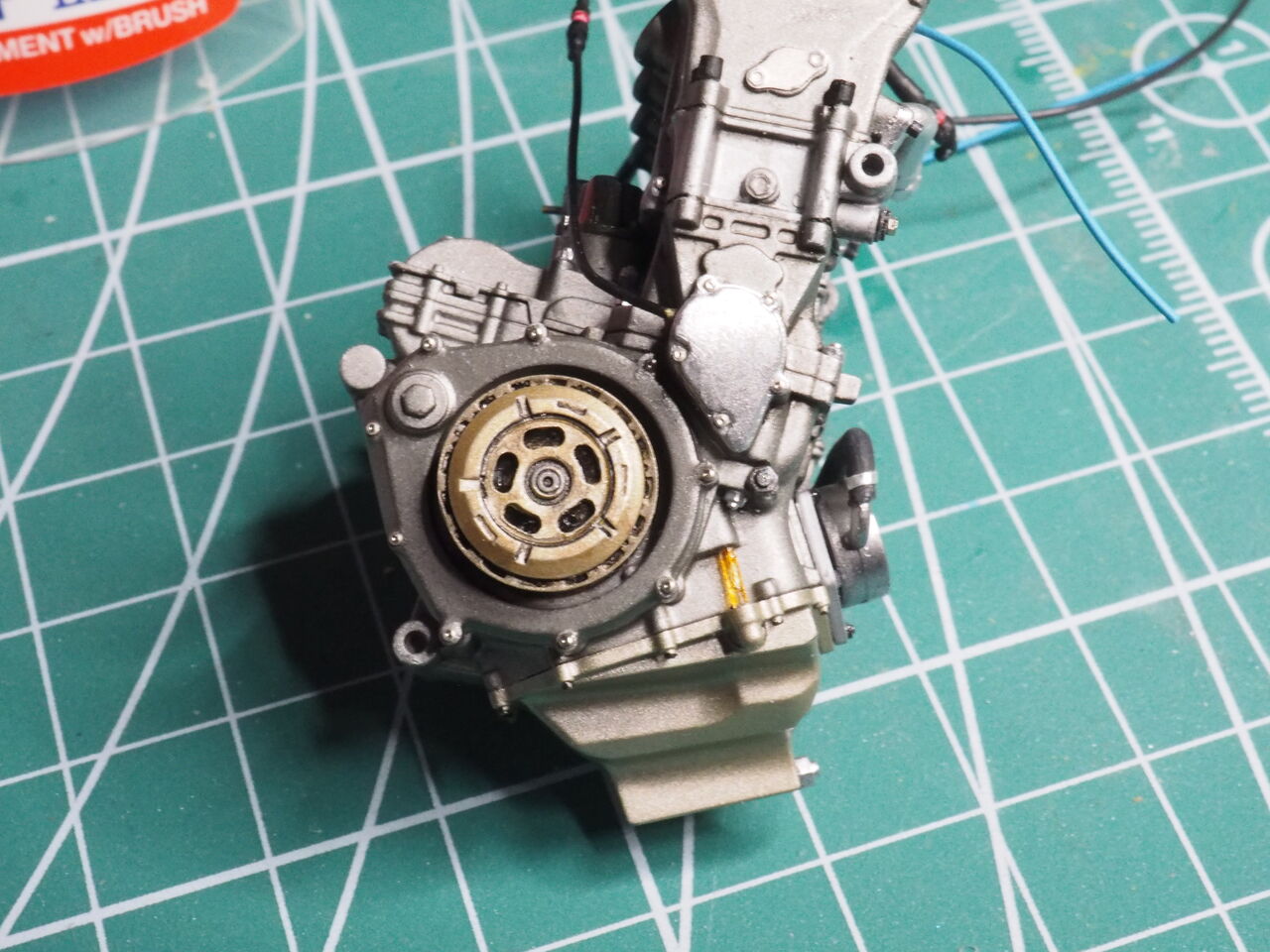 作る タミヤ KAWASAKI Ninja ZX-RR 1/12「その4 エンジン③とフレーム