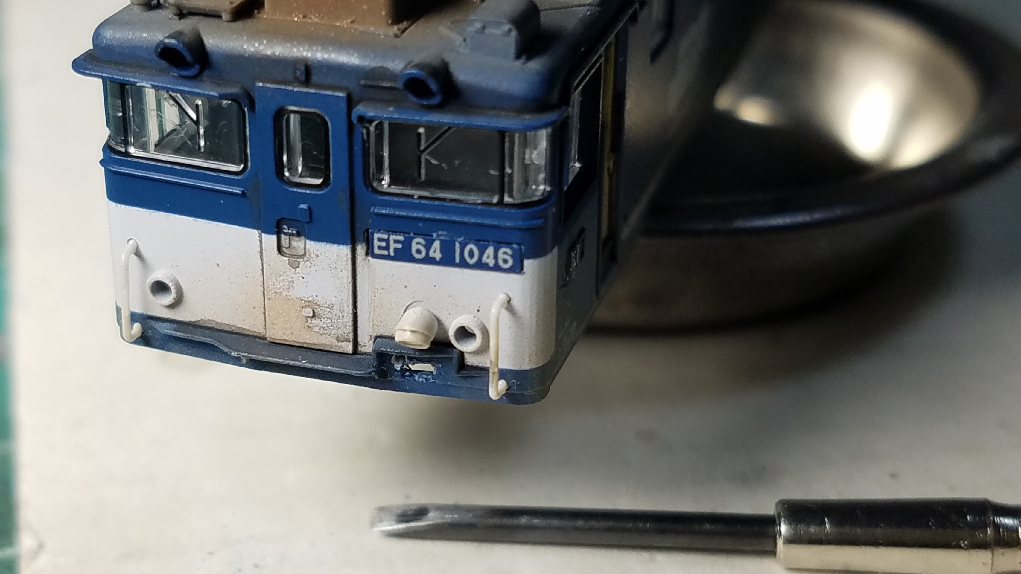 Kato 3023-5 EF64 1000 JR貨物 広島更新色タイプの追加加工整備 その①