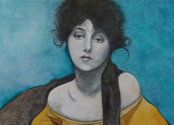 ひとりで描ける水彩画（4） 鉛筆と水彩で描く人物画 : ノラの絵画の時間