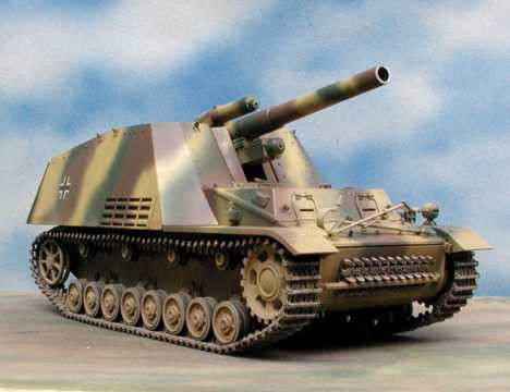 ◉フンメル自走砲（DRAGON 1/35）1990年代後半に完成 : T.M.のプラモMUSEUM