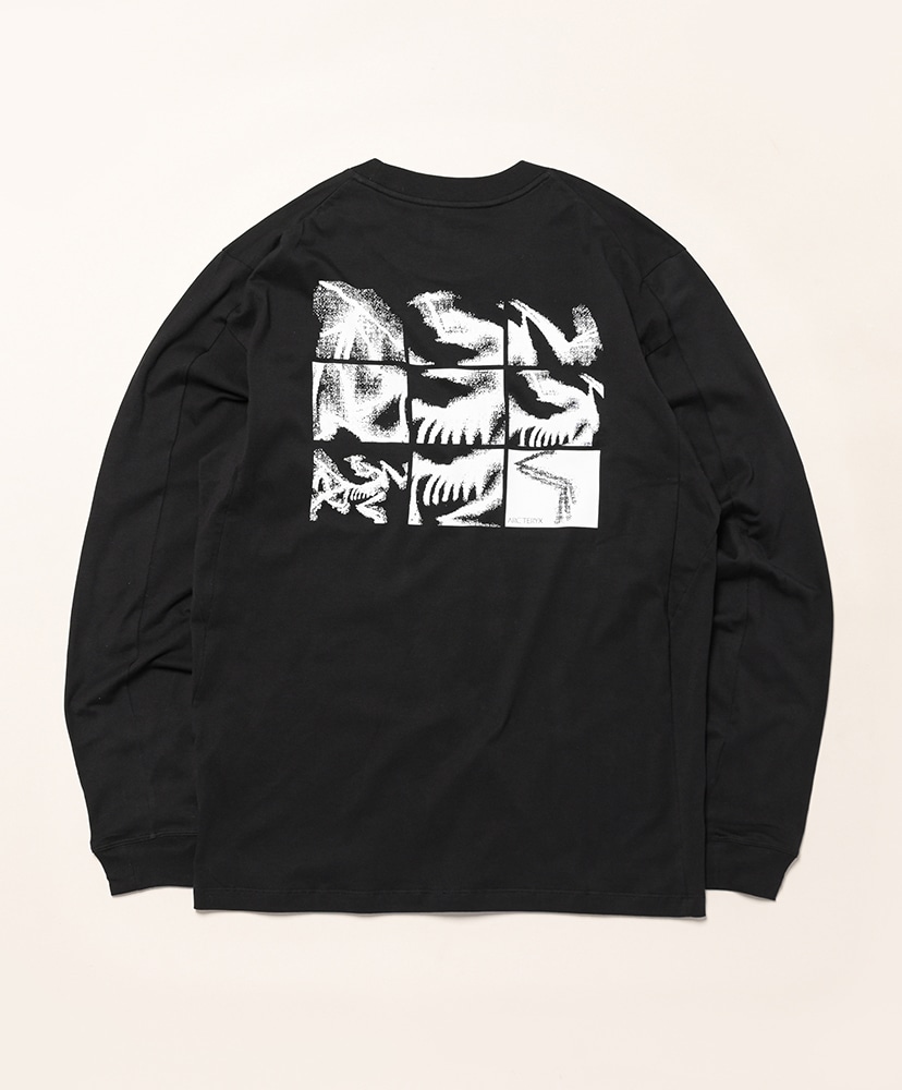Kragg SL Cotton Bird Tile LS M(L(MEN) Black×Arctic Silk/ブラック