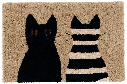 マタノアツコ（俣野温子）玄関マット With【猫/おしゃれ】 - 北欧ラグ
