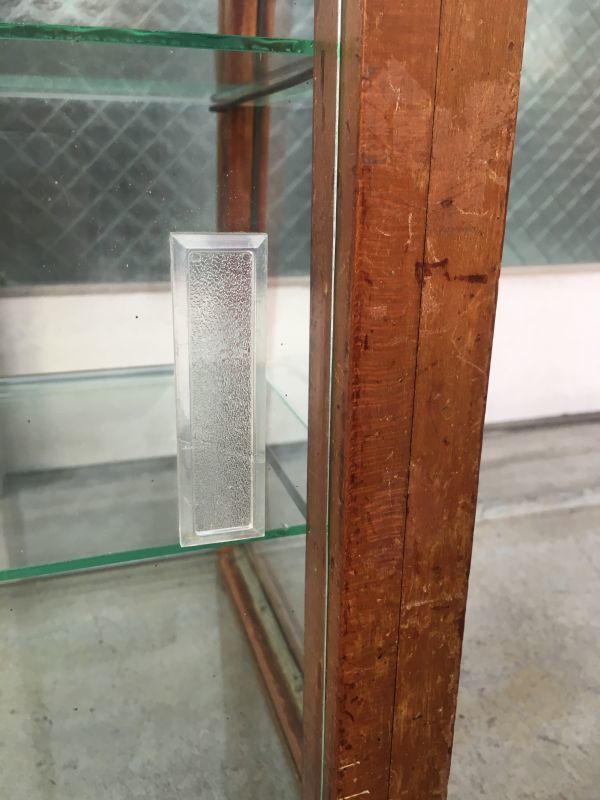 1940'S 50'S 木製枠 全面ガラス ショーケース 展示ケース ディスプレイ