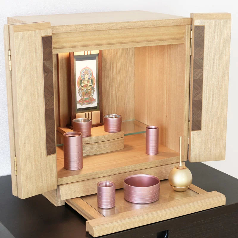 モダン仏具セット きよら ピンク色 | 仏具の通販 | インテリア仏壇