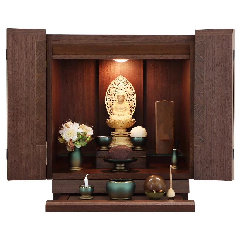 モダン仏具セット アルミムクmini 緑茶マット | 仏具の通販