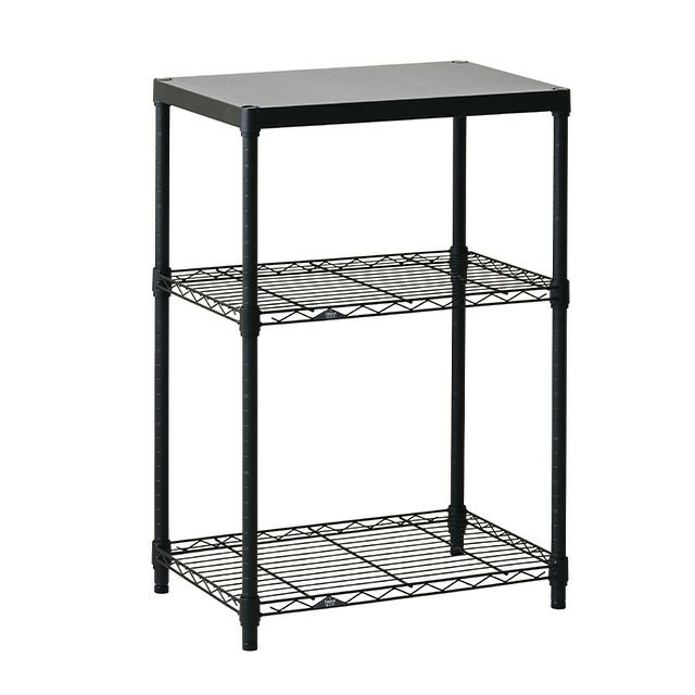 スチールラック 幅60cm 3段 ルミナスノワール フリーラック 幅61×奥行