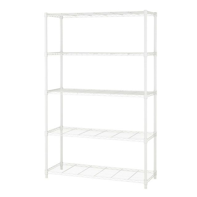 スチールラック 幅110cm 5段 ルミナスラテ オープンラック ホワイト 幅