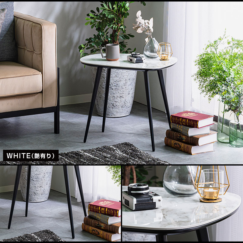 サイドテーブル コーヒーテーブル ナイトテーブル 幅60cm 円形