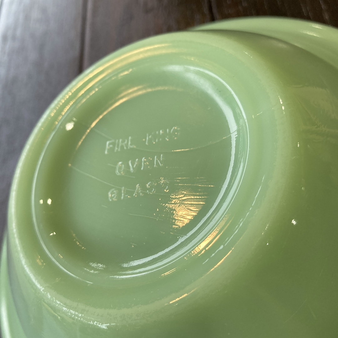 シリアルボウル ジェダイ（初期GLASSブロック刻印）1940年代製造 Fire