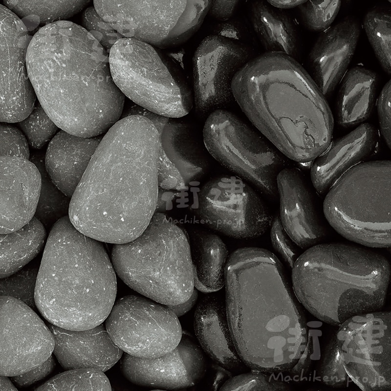 特選黒玉石（旧：那智黒） 2分 18kg／袋 日本玉石(2分): 材料 ｜ 街建プロ