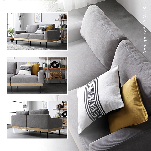 RASIK】カバーリング北欧ソファ SMUK【スムク】2人掛けソファ+