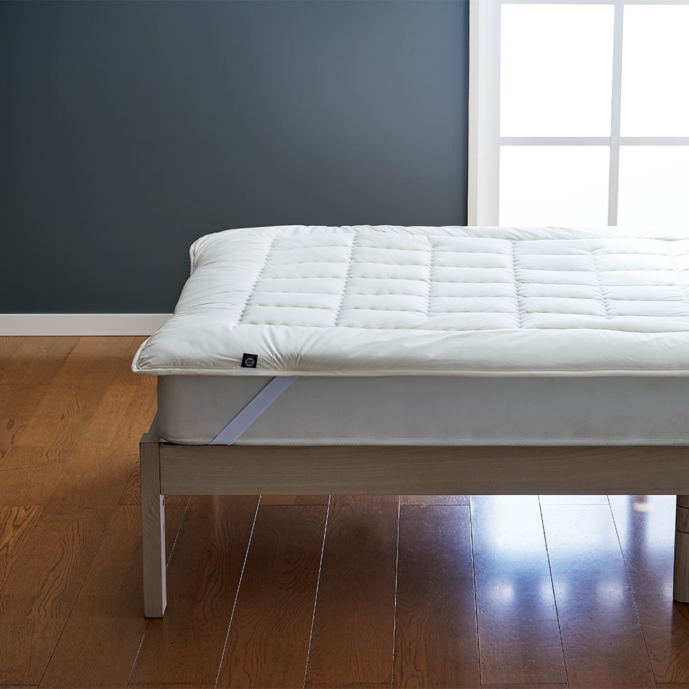 公式》03BASIC 洗えるベッドパッド キャメル100％ S(シングル) キナリ