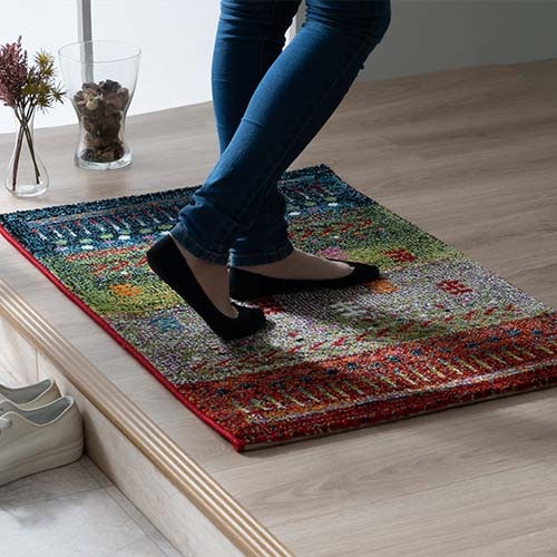 EC限定】マット ウィルトン ギャッベ柄が特徴の輸入柄物玄関マット