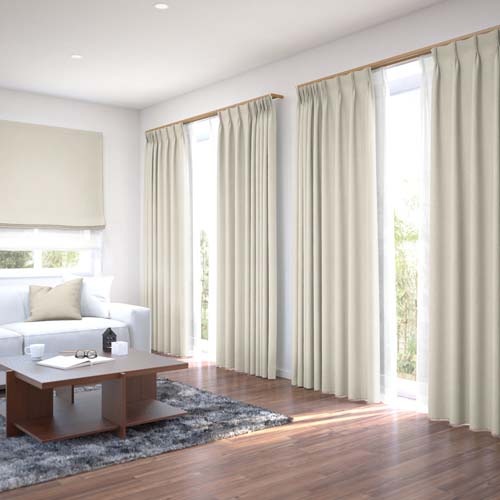 オーダー】遮光2級 防炎 無地の形状記憶付 CO74012(グレージュ