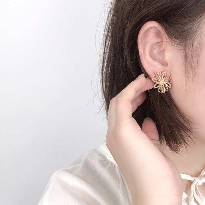 イヤリング マット フラワー ライン | イヤリング,イヤリング,フラワー