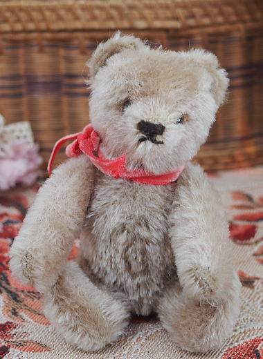 シュタイフ社 ビンテージ テディベア （赤リボン） VI506 | テディベア