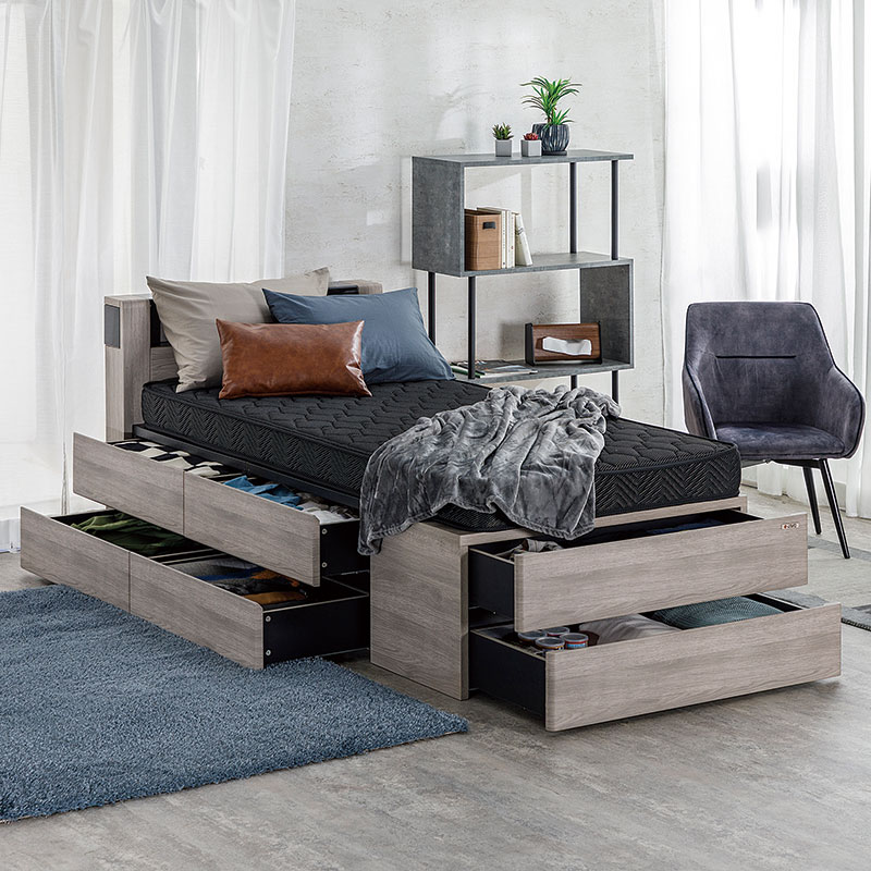 ベッドフレーム チェスタ フットBOX GYB グレージュ【大型商品配送】※2