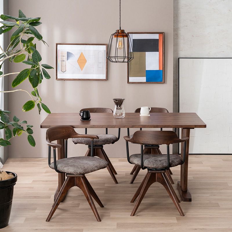 東京23区送料無料 美品ダイニングテーブル5点セット 一枚板 洗浄/除菌