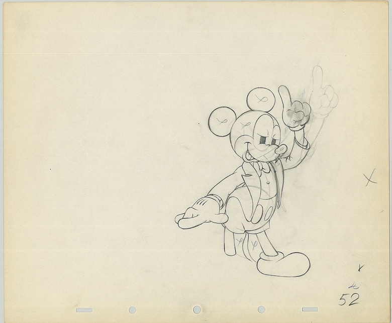 ミッキーのアマチュア合戦（Mickey's Amateurs）」の手描き