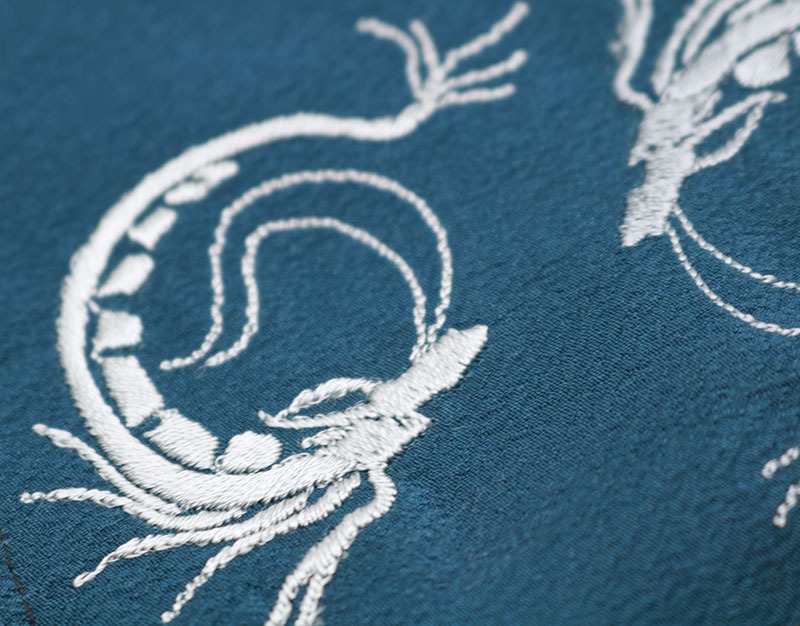 マスク 日本製 刺繍マスク ブルー グレー ドラゴン 龍 男性用 メンズ