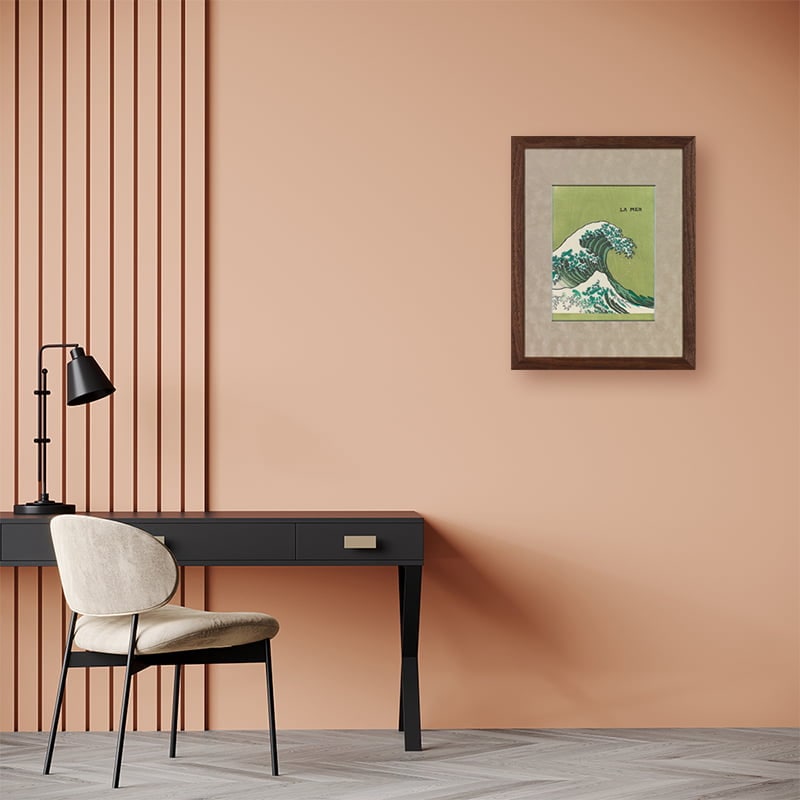 LA MER』オーケストラスコア 初版表紙 浮世絵木版画【特別額装ブラック