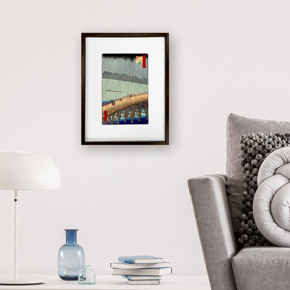 歌川広重「名所江戸百景 大はしあたけの夕立」浮世絵木版画｜浮世絵工房