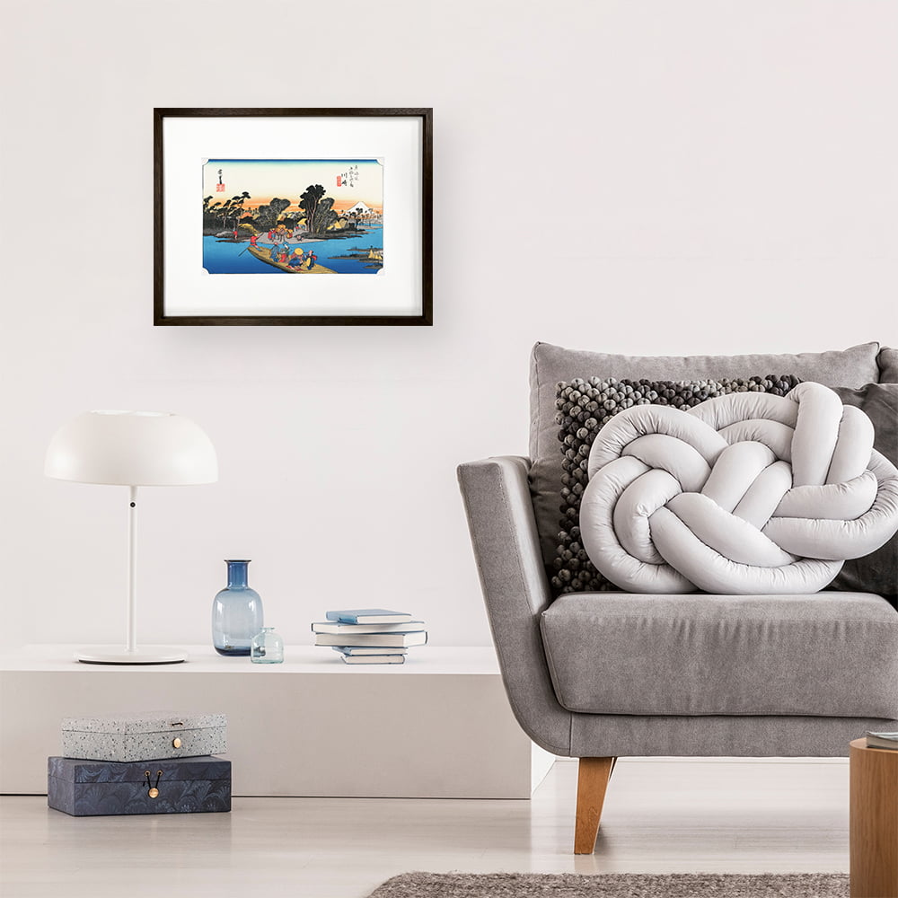 歌川広重「東海道五十三次 川崎 六郷渡舟」浮世絵木版画｜浮世絵工房