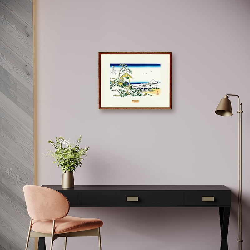 富嶽三十六景 礫川雪ノ旦｜葛飾北斎【富士山世界文化遺産登録10周年