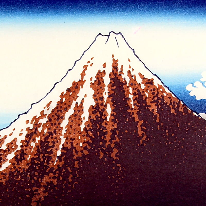黒富士で有名な浮世絵 山下白雨（葛飾北斎 富嶽三十六景）｜浮世絵工房