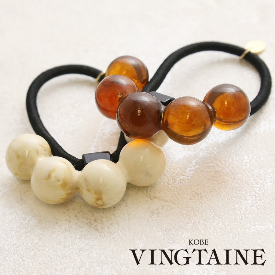 ◇SALE◇マーブル模様ボールヘアゴム・ヘアカフ H7656 | ヘア