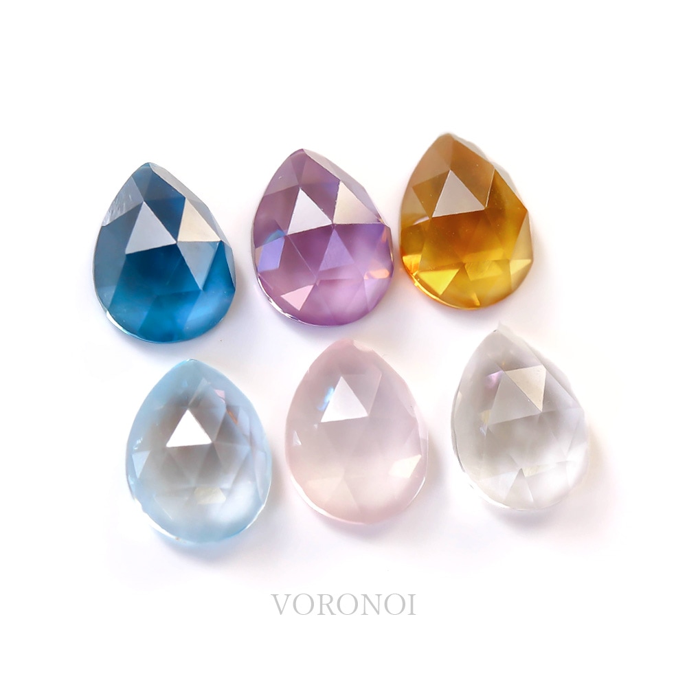 約9×7mm ペアシェイプローズカット 天然石ルース（全8種） ガーネット