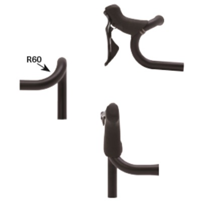 ディズナ アグリーR60ハンドルバー ブラック(マット) 31.8mm ドロップ