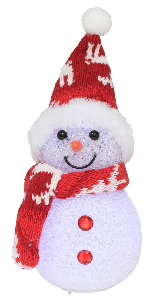 LEDライト置物 スノーマン レッド (新価格)（50644）（いのちのことば