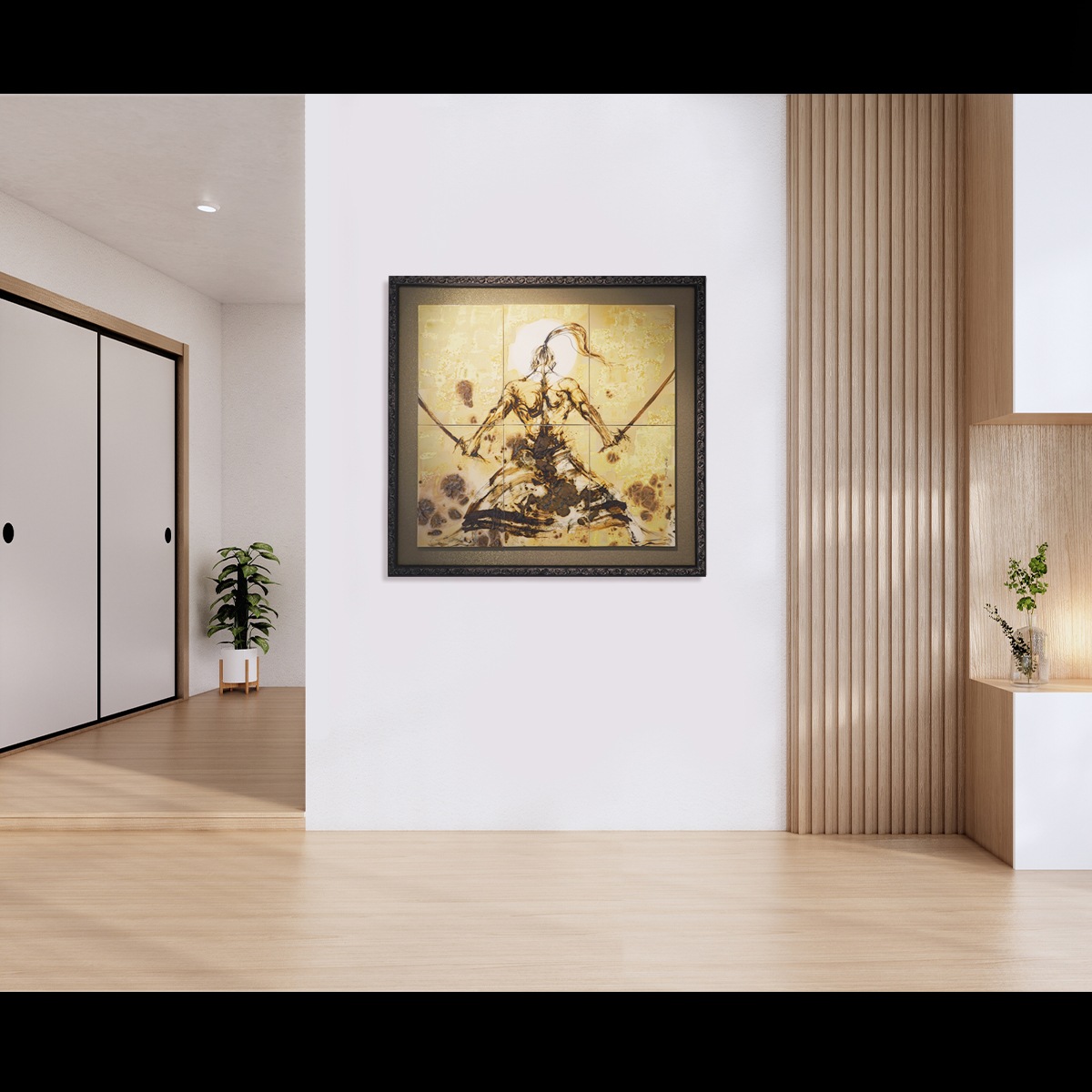 直筆陶墨画「克己不撓」 | 墨絵・陶墨画アーティスト 西元祐貴 Yu-ki