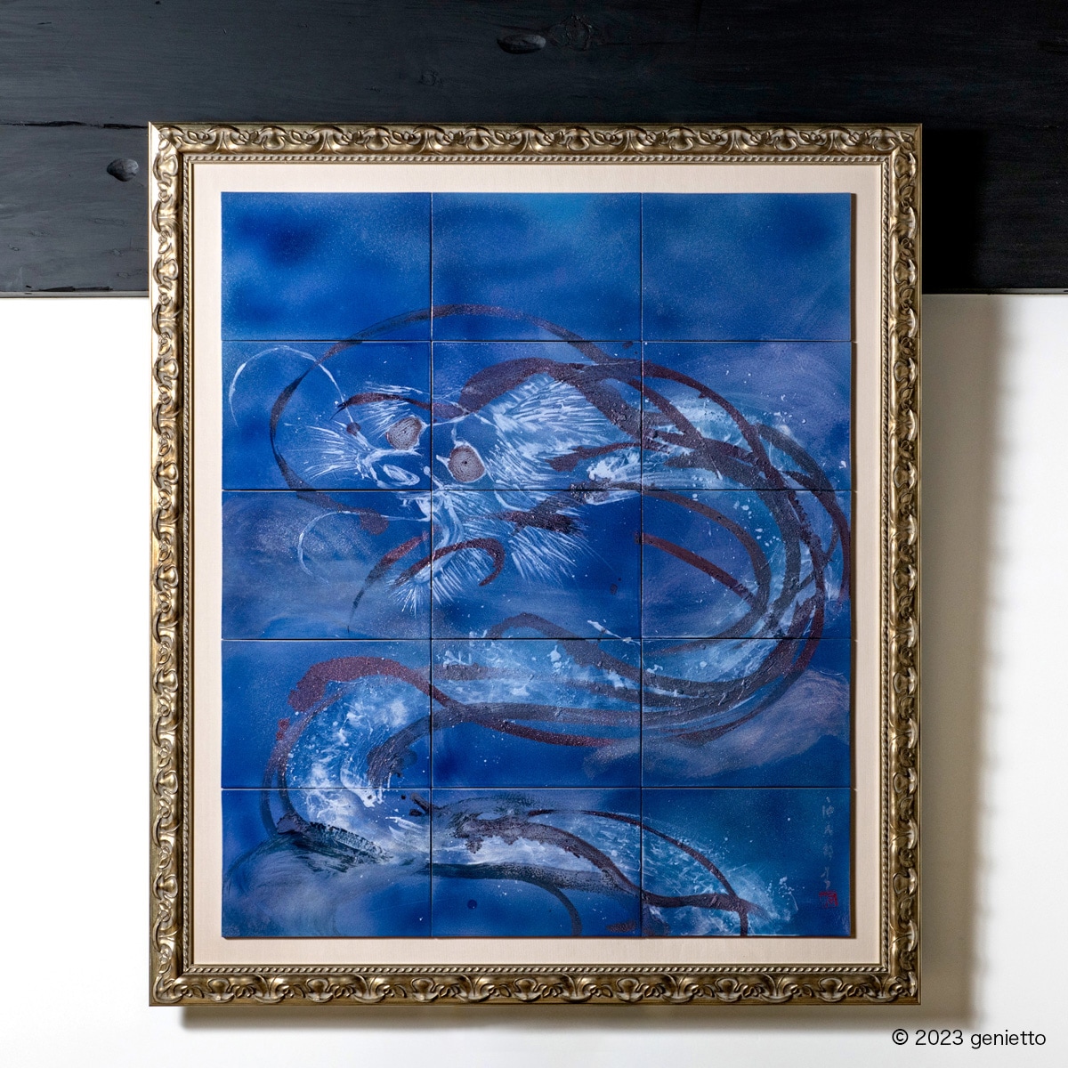 直筆陶墨画「蒼茫乃霑」 | 墨絵・陶墨画アーティスト 西元祐貴 Yu-ki