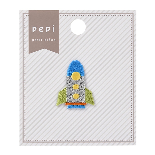 ワッペン 『pepi(ペピ) アップリケ ロケット 0017』 DARUMA ダルマ