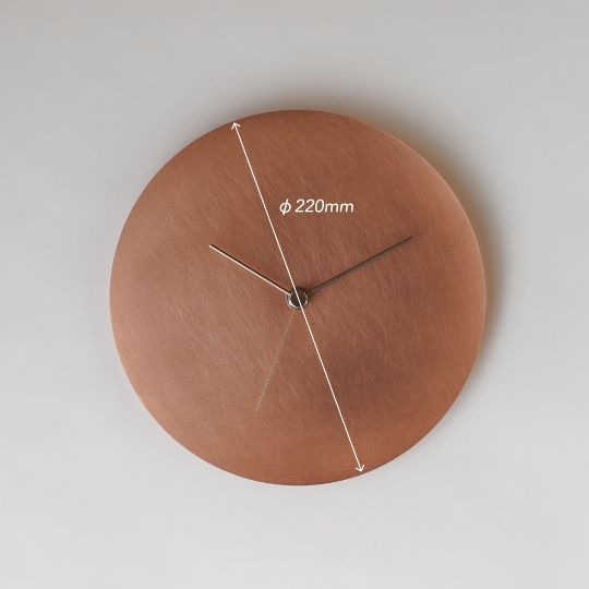 【KUMIJI】壁掛け時計（銅） 壁掛け時計－タイプ1 銅 minimal wall clock <DISK-type2> / copper