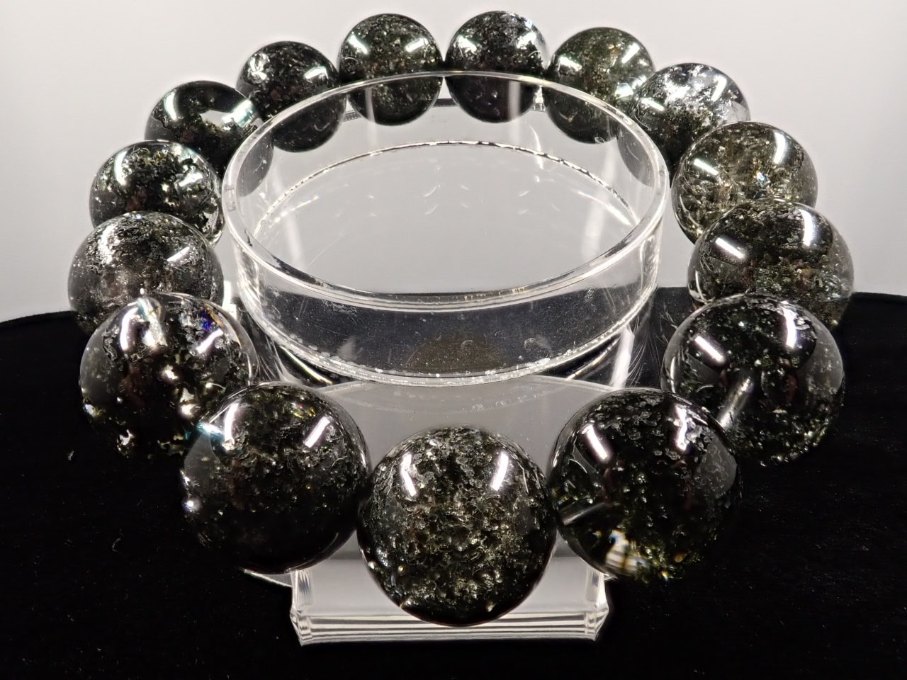 モスグリーンガーデンクォーツ ブレスレット 15.4㎜ 4A | 天然石,水晶