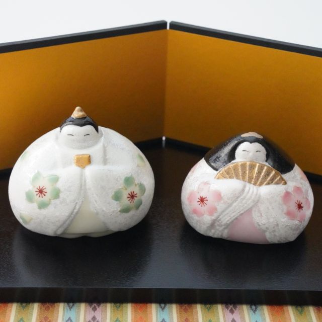 サンプル品】有田焼 虹彩桜 ひな人形（大） ｜ 四季折々のおしゃれな和