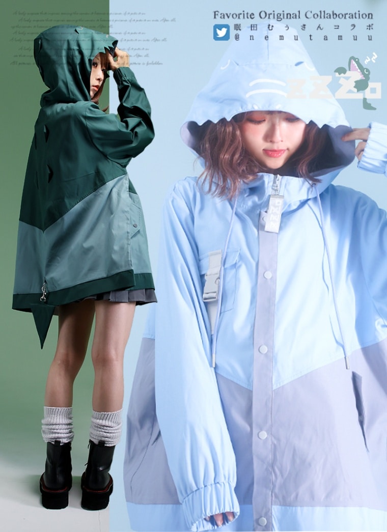 パーカー ユニセックス ビッグシルエット おやすみワニ 眠田むぅ。さん