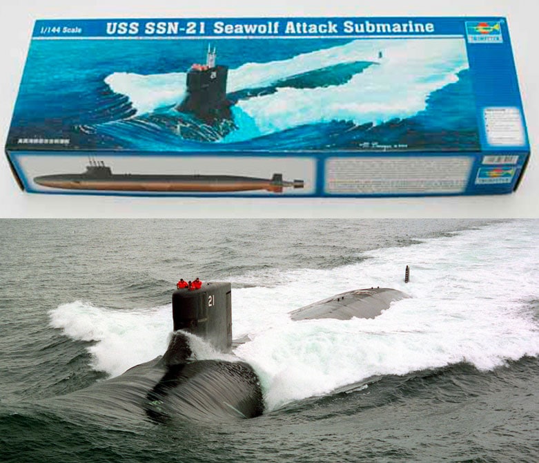 RC-SUB 1/144 USS SSN-21 シーウルフ潜水艦キット