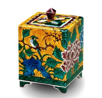 香炉/香立て》九谷焼香炉 吉田屋花鳥（木箱付/送料サービス） | お香